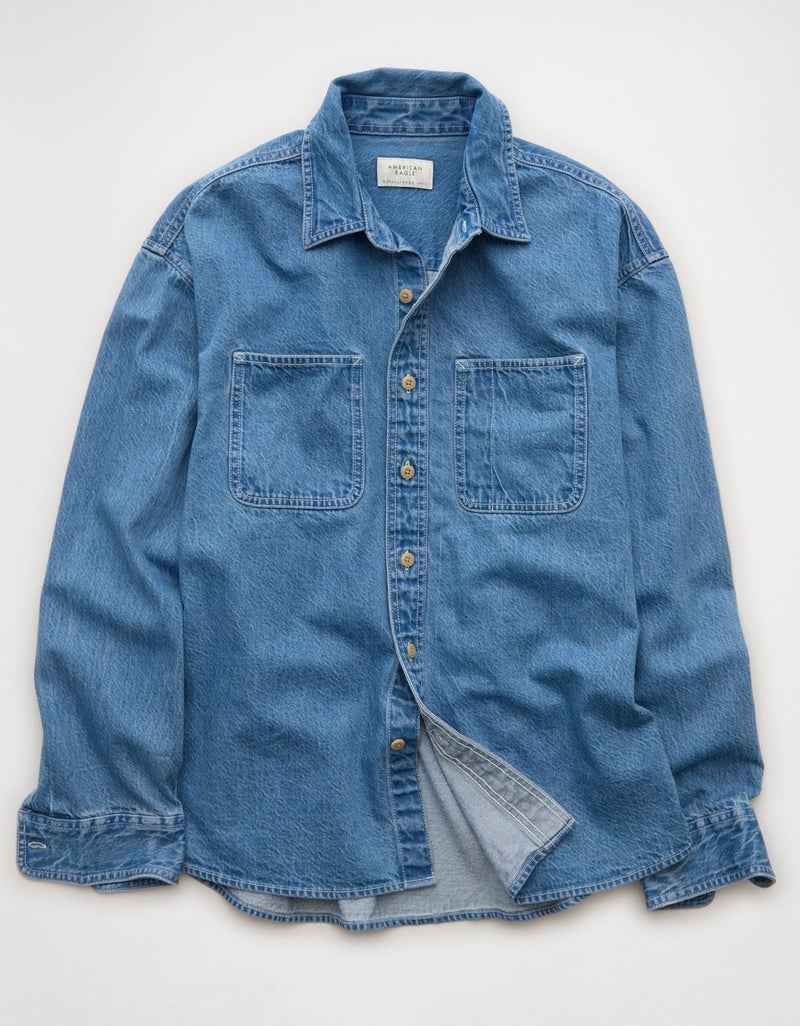 American Eagle AE Denim Workshirt - Image 4